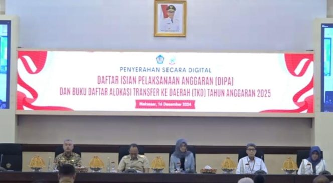 					Penyerahan DIPA 2025 di Ruang Rapat Pimpinan Kantor Gubernur Sulsel (dok)