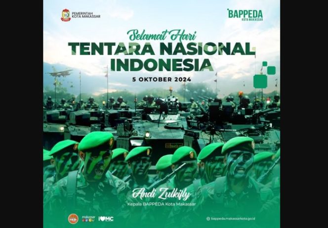 					Bappeda Makassar Ucapkan Selamat HUT ke-79 TNI