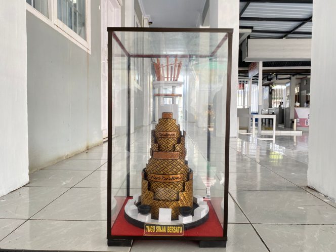 					Miniatur Tugu Bambu Sinjai Bersatu Karya Warga Binaan Rutan Sinjai. (Foto: Istimewa)