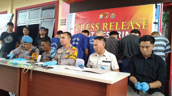					Press Release Pengungkapan Kasus Pembusuran di Polres Bantaeng. (Foto: Berita.News/ Syarif)