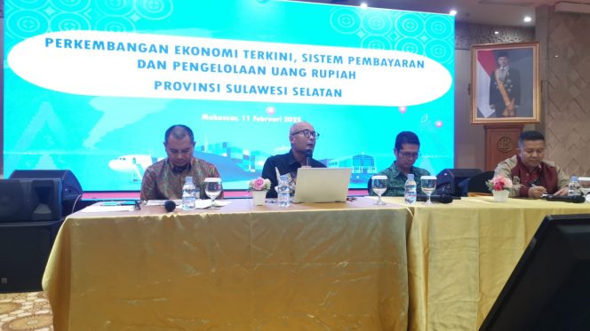 					Kepala KPw Bank Indonesia (BI) Rizki Ernadi Wimanda paparkan perkembangan ekonomi Sulsel (Dok)