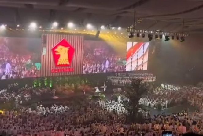 					Suasana Puncak Peringatan HUT Partai Gerindra ke-17 Tahun. (Foto: Berita.News/ Ishak)