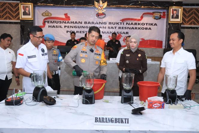 					Pemusnahan Barang Bukti Narkotika Hasil Pengungkapan Kasus pada 2 Desember 2024. (Foto: Istimewa)