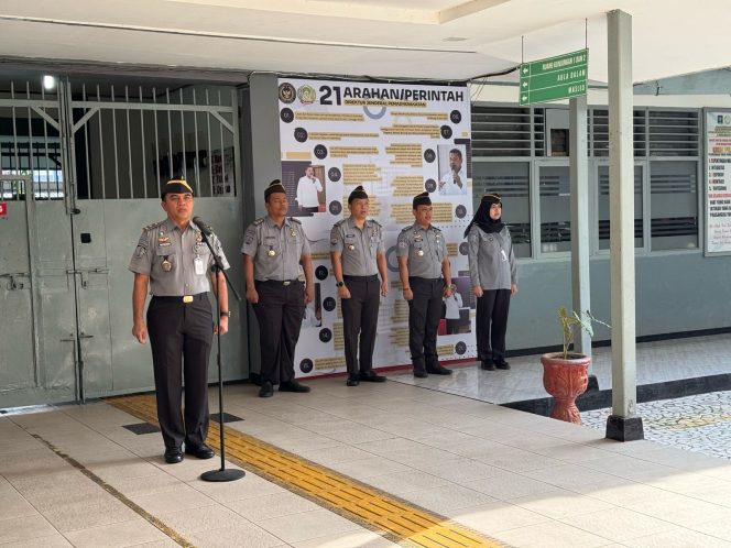 					Lapas Makassar Gelar Apel Pagi, Kalapas Tekankan Profesionalisme dan Integritas