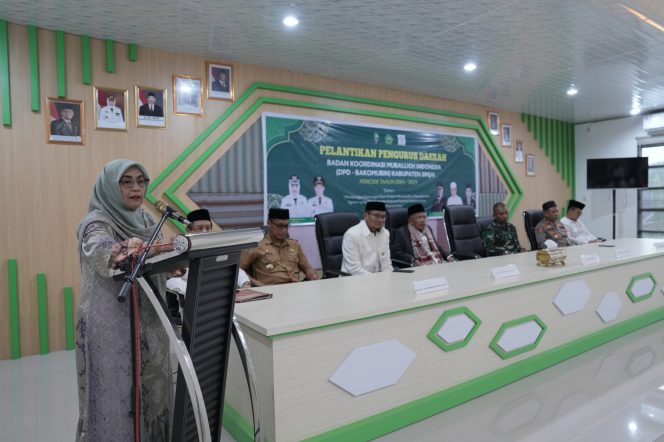 					Sambutan Bupati Ratnawati Arif di Pelantikan DPD Bakomubin Sinjai. (Foto: Ist/ Humas)