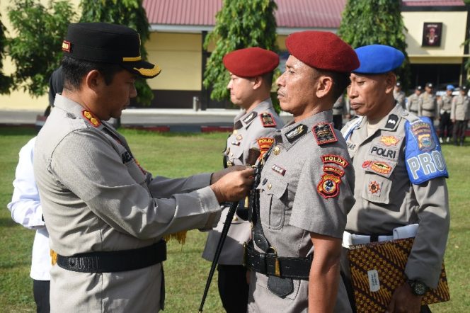 					Sertijab Kasat Reskrim di Halaman Mapolres Bulukumba. (Foto: Ist/ Humas)