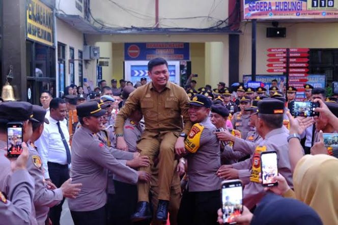 					H-2 Masuki Purna Bakti, Adnan-Kio Disambut Hangat Jajaran Polres dan BPN Gowa