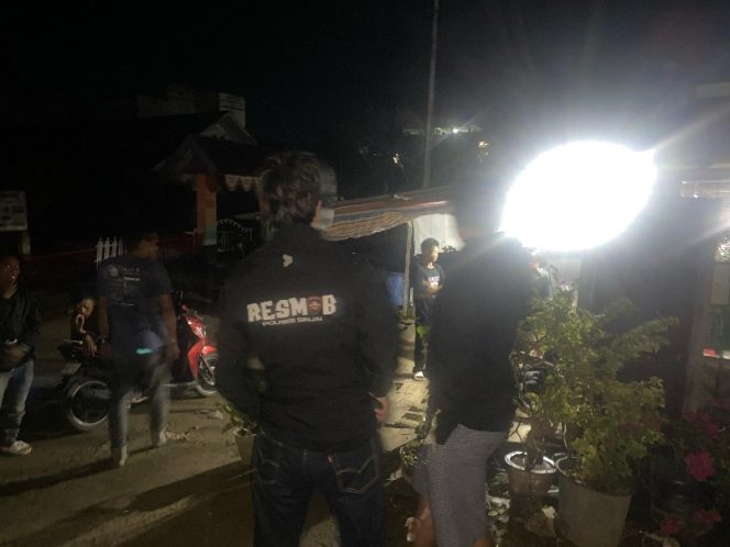 					Tim Resmob Polres Sinjai Patroli Malam di Titik Rawan. (Foto: Ist/ Humas)