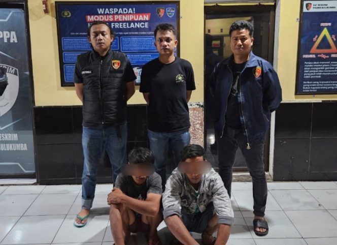 					Terduga Pelaku Diamankan Satreskrim Polres Bulukumba. (Foto: Istimewa)