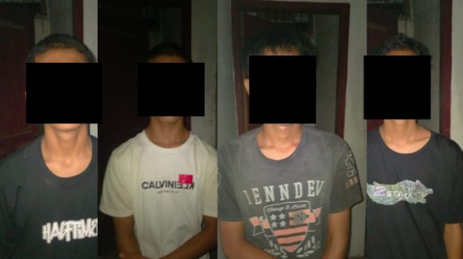 					Keempat Remaja Terduga Pelaku Pencurian AS Sekolah di Selayar. (Foto: Kolase/ Istimewa)