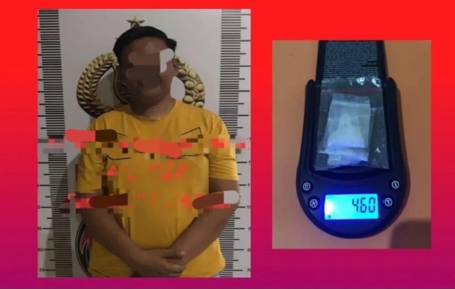 					AR Bersama Barang Bukti yang Diamankan Satresnarkoba Polres Bulukumba. (Foto: Kolase/ Istimewa)