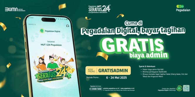 					Transaksi Serba Mudah di Pegadaian Digital, Bebas Biaya Admin