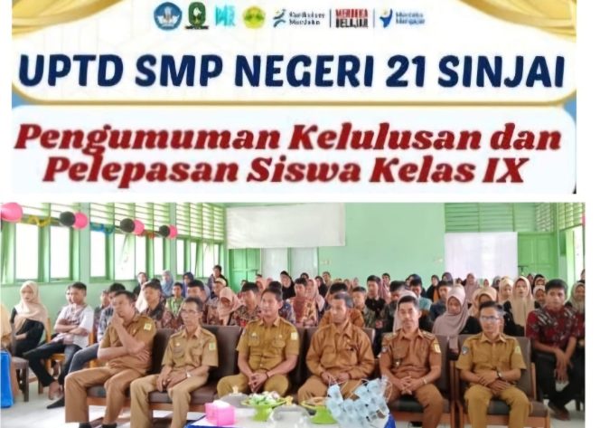 					Lulus 100 Persen, Pelepasan Siswa SMPN 21 Sinjai Kelas IX Digelar Sederhana dan Penuh Makna