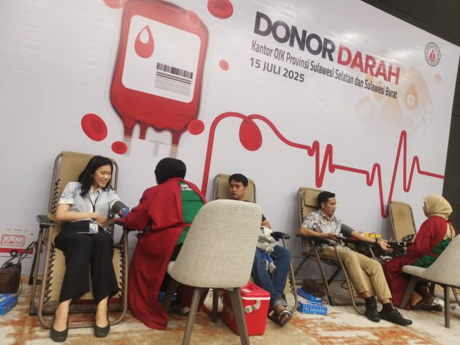 					OJK Sulselbar Gelar Aksi Donor Darah, Terkumpul 150 Kantong Darah