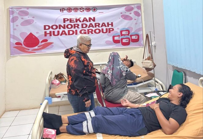 					PT Huadi saat melakukan donor darah (Berita News/Dok IST)