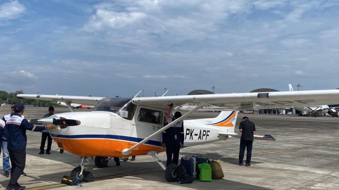 					Pesawat Amfibi Cessna 172 Special Edition tiba di Bandara Sultan Hasanuddin (dok)