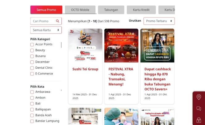 					Cek Promo di Website Resmi CIMB Niaga (dok)