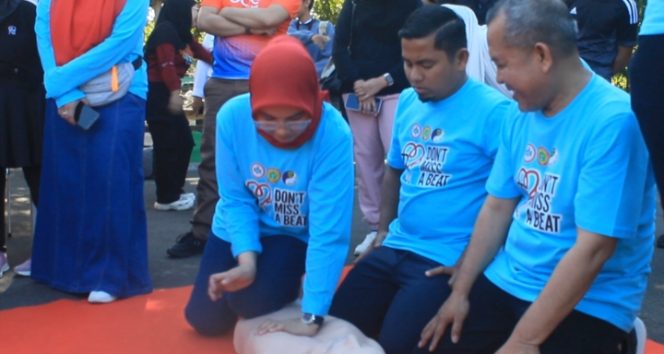 					Simulasi Pertolongan Pertama BHD. (Foto: Ist)