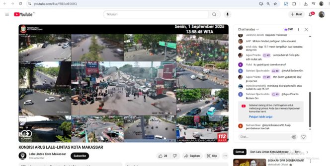 					Pantauan Arus Lalu Lintas CCTV Pemkot Makassar (dok)
