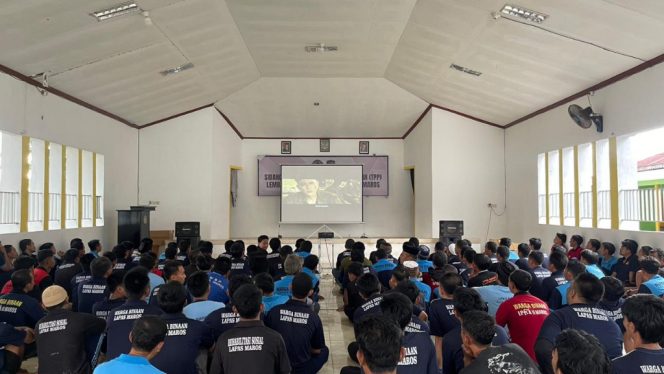 					Lapas Maros Gelar Nobar untuk Hiburan dan Penguatan Moral Warga Binaan