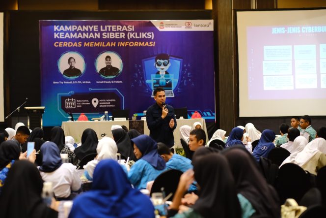 					Kampanye Literasi Keamanan Siber oleh Dinas Kominfo Makassar kepada para pelajar tingkat SMP (dok)