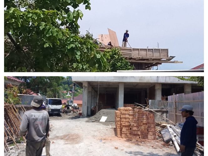 					Aktivitas Pekerja Proyek Pembangunan Gedung Rawat Inap RSUD Sinjai. (Foto: Istimewa/ Tim Investigasi)