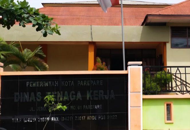 					Kantor Disnaker Kota Parepare. (Foto: Berita.News/ Wahyu)