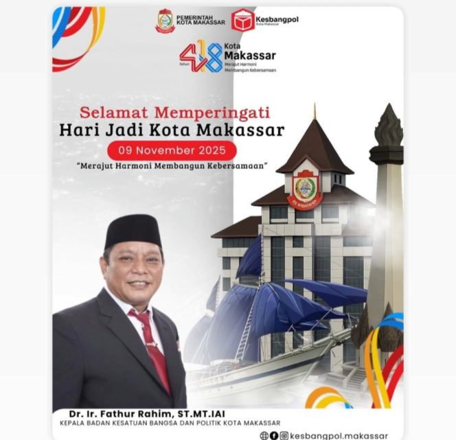 					Kesbangpol Makassar Ajak Warga Rajut Harmoni di Hari Jadi ke-418 Kota Makassar