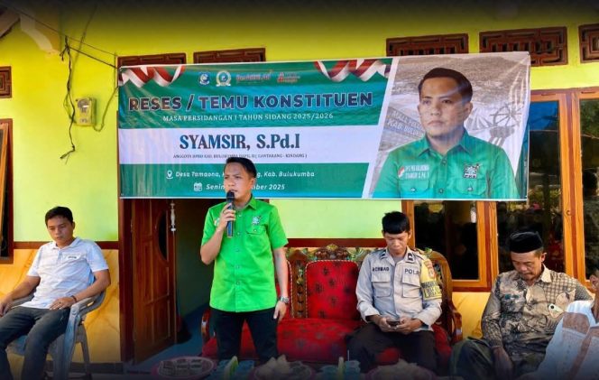 					Samsir Legislator PKB Bulukumba Saat Reses di Desa Tamaona, Kecamatan Kindang. (Foto: Istimewa)