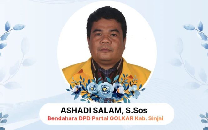 					Bendahara DPD Golkar Sinjai, (Alm) Ashadi Salam. (Foto: Istimewa)