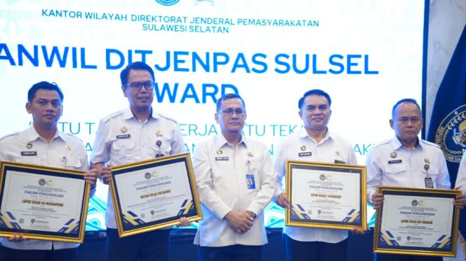 					Rutan Barru Raih Penghargaan Kanwil Ditjenpas Sulsel atas Inovasi Publikasi Media Sosial