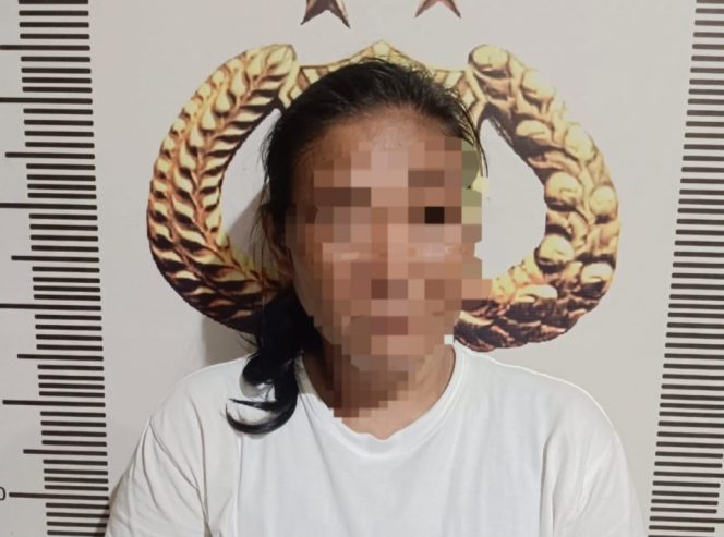 					Terduga Pelaku Wanita berinisial NS warga Jalan Bakri, Kelurahan Bentenge. (Foto: Istimewa)