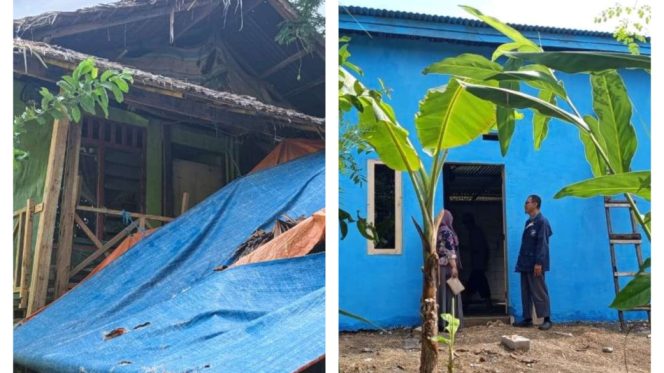 					Penampakan Rumah Alwi Sebelum dan Sesudah Bedah. (Foto: Kolase/ Ist)