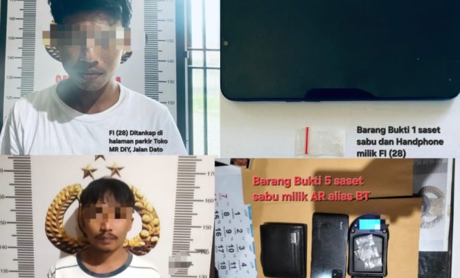 					Dua Pelaku dan Barang Bukti Penyalahgunaan Narkoba di Bulukumba. (Foto: Kolase/ Ist)