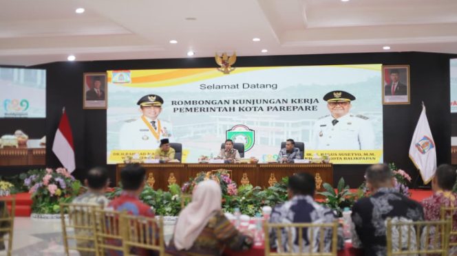 					Rombongan Pemkot Parepare Disambut Pemkot Balikpapan. [Foto: Ist]