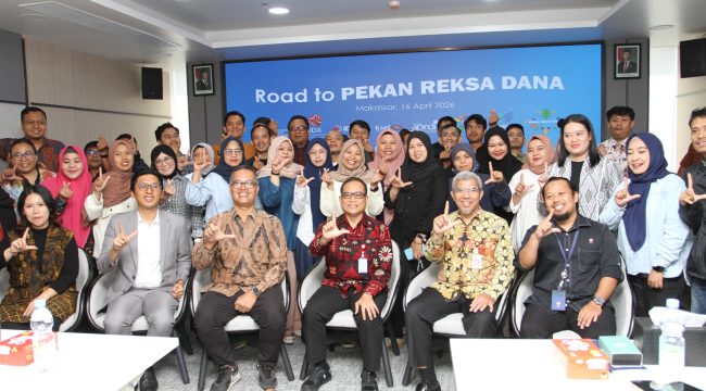 Sosialisasi Road To Pekan Reksa Dana di Makassar bersama awak media di kantor OJK Sulselbar (dok.)