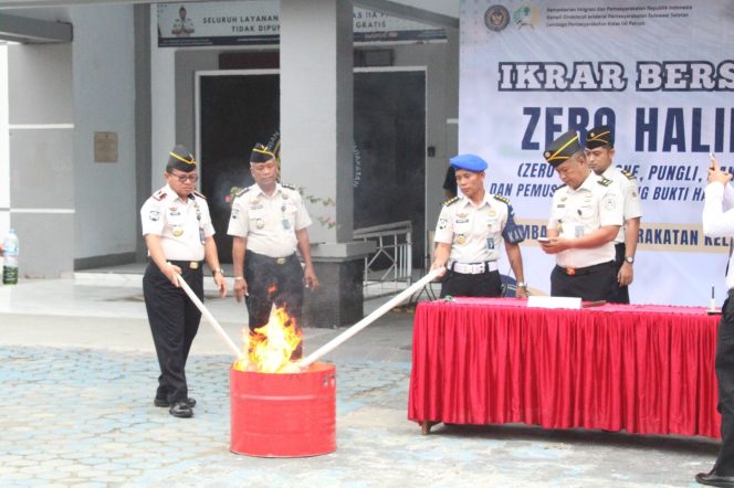 					Lapas Palopo musnahkan barang sitaan. Ist