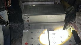 Barang bukti baterai tower diamankan polisi.  Ist