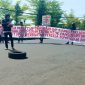 Massa aksi demo di DPRD Gowa, Selasa (21/4/2026), desak pembentukan pansus. (Ist)