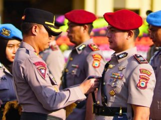 Serah terima jabatan Iptu Haryanto sebagai kasat Reskrim Polres Takalar. Foto: Ist. 