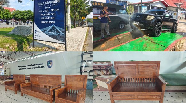 Keterampilan warga binaan Rutan Barru. Dok