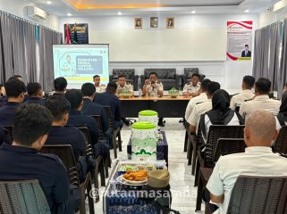 Rutan) Kelas IIB Masamba menggelar kegiatan penguatan tugas pokok dan fungsi (tupoksi) bagi seluruh pegawai di Aula Rutan Masamba, Kamis (23/4). Dok