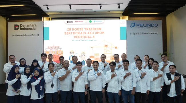 PT Pelindo Regional 4 kembali menyelenggarakan In House Training dan Sertifikasi Ahli Keselamatan dan Kesehatan Kerja (K3) Umum. Ist