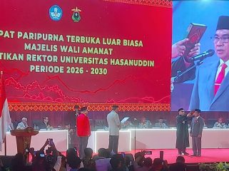 Pelantikan Rektor Universitas Hasanuddin Prof Jamaluddin Jompa untuk periode 2026 - 2030 (dok.)