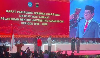 Pelantikan Rektor Universitas Hasanuddin Prof Jamaluddin Jompa untuk periode 2026 - 2030 (dok.)