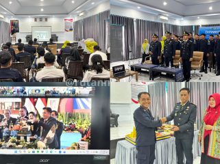 Rumah Tahanan Negara Kelas IIB Masamba mengikuti kegiatan Tasyakuran Hari Bakti Pemasyarakatan (HBP) ke-62 Tahun 2026 secara virtual, Senin (27/4). Ist