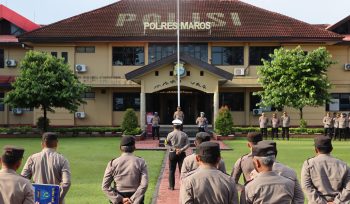 Polres Maros adakan apel terkait Hari Buruh.  Ist
