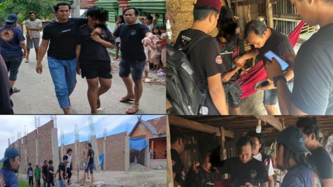 					Tim Pegasus Resmob Polres Jeneponto Meringkus 4 Remaja Terduga Pelaku Pencurian Tas Berisi Uang. [Foto: Ist/ Kolase Humas]