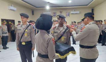 Upacara Penerimaan Siswa Diktuk Bintara Polri dari SPN Polda Sulsel dipimpin langsung oleh Kapolres Sinjai, AKBP Jamal Fathur Rakhman. [Foto: Ist]