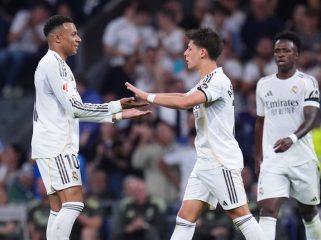 Pemain Real Madrid rayakan kemenangan. AP Photo/Manu Fernandez